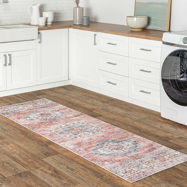 Nuloom Desna Machine Washable Faded Vintage Area Rug 2ft 6in x 8ft BIRV34A-2608 - main